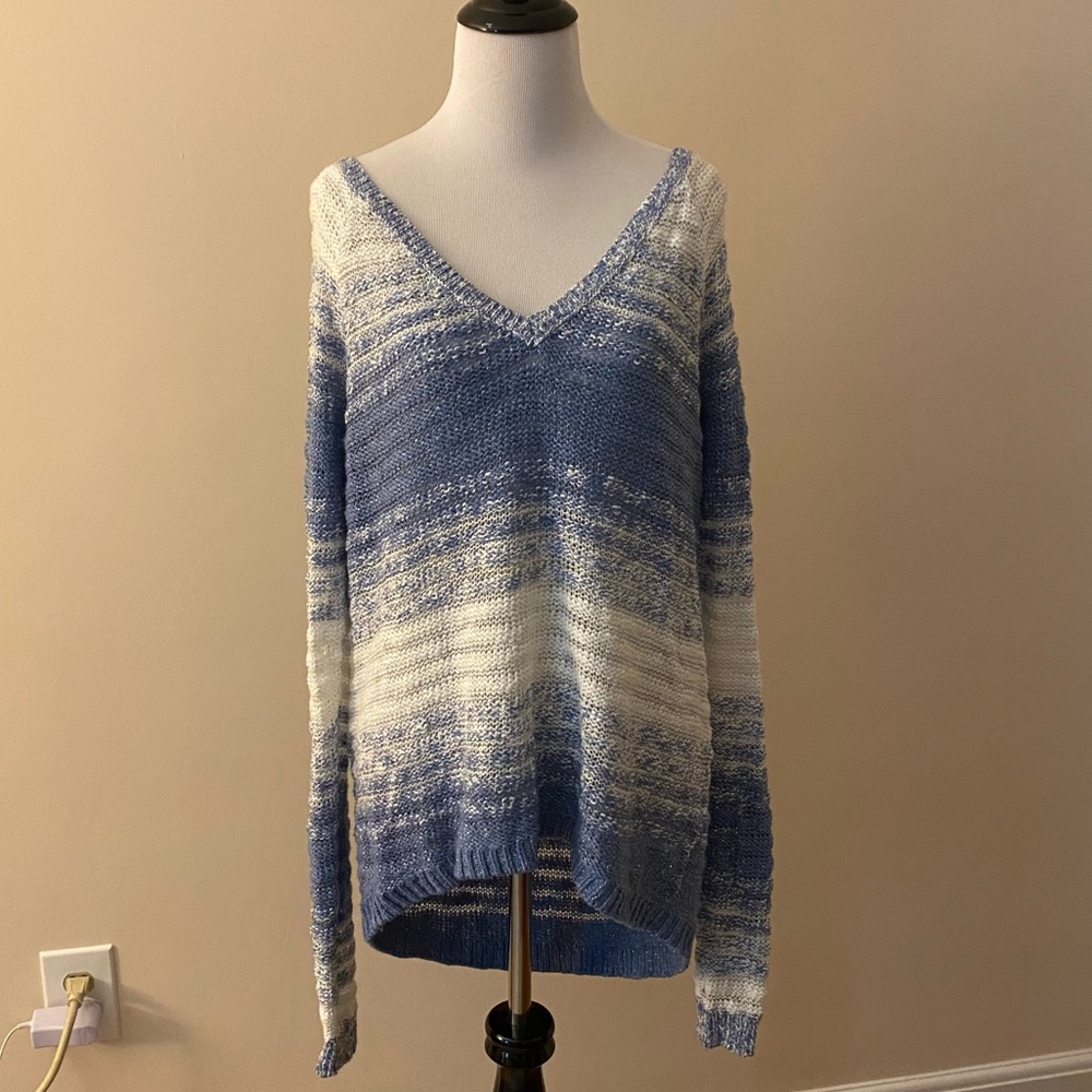 V-neck oversized sweater